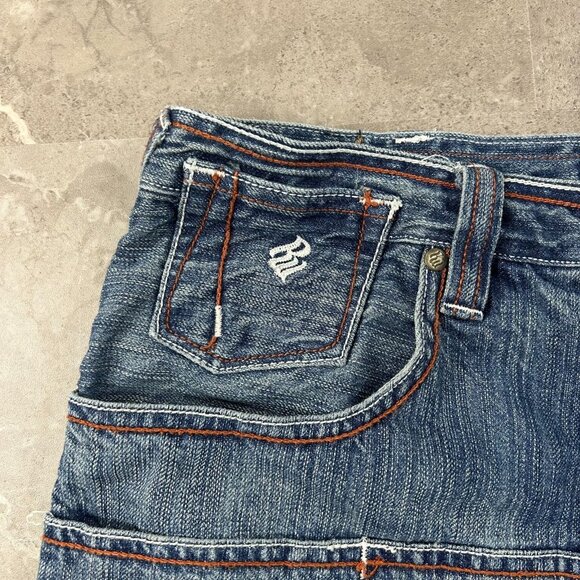 Vintage Rocawear Jeans Mens 34x34 Baggy Loose Denim Embroidered Hip Hop Rap Jay - Picture 8 of 16